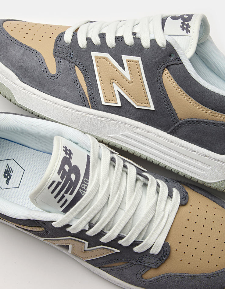 New Balance Numeric 480 WIDE FIT Skate Shoes - Meteorite/Tan