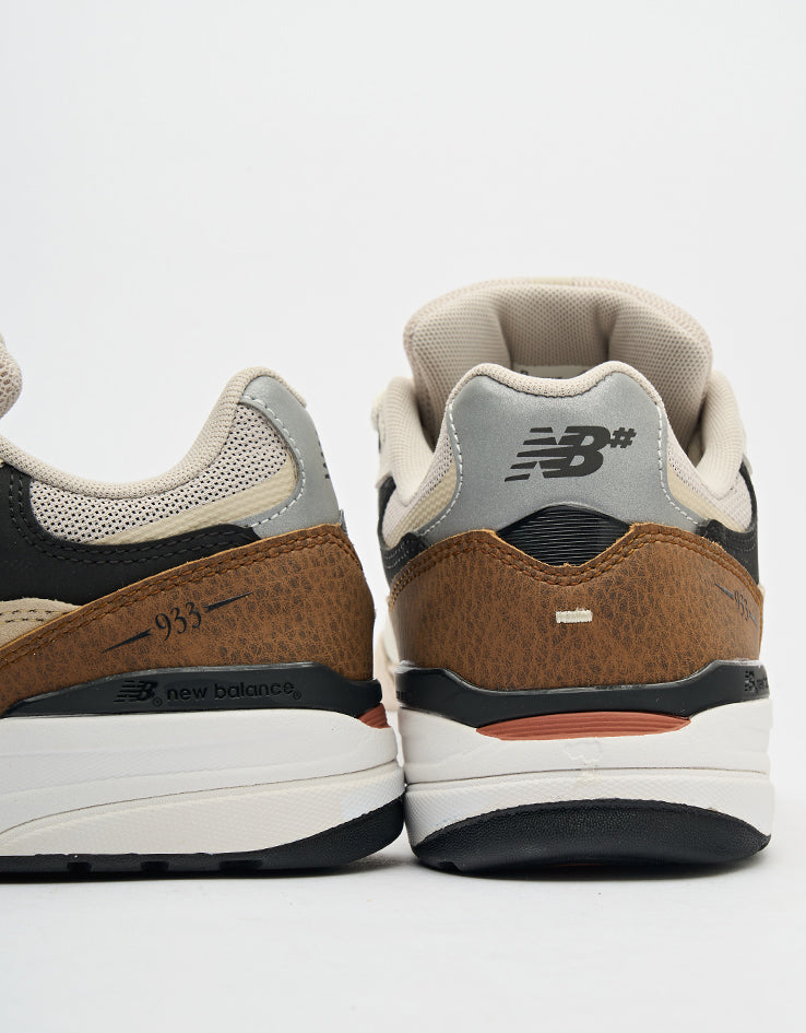 New Balance Numeric 933 Andrew Reynolds Skate Shoes - Sea Salt/Brown