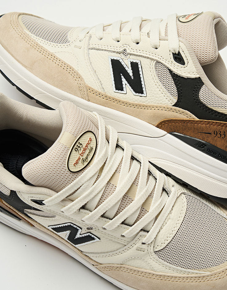 New Balance Numeric 933 Andrew Reynolds Skate Shoes - Sea Salt/Brown