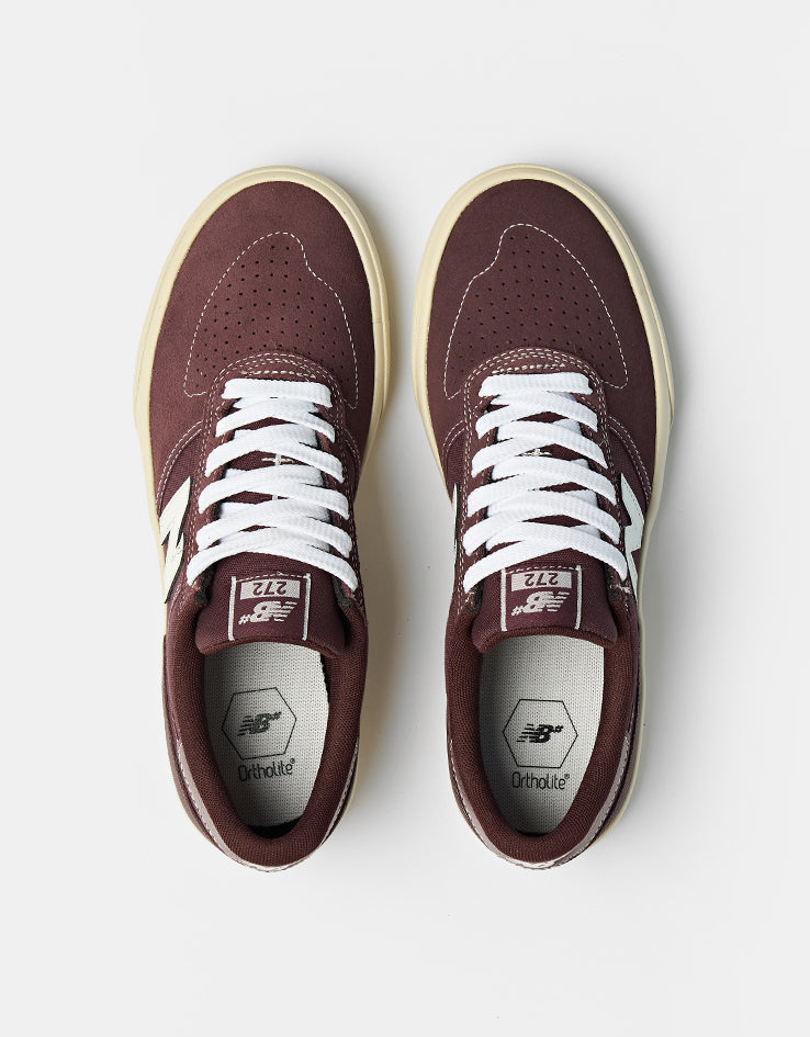 New Balance Numeric 272 Skate Shoes - Burgundy/White