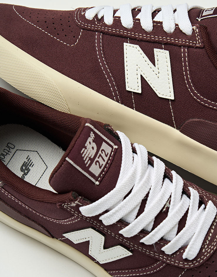 New Balance Numeric 272 Skate Shoes - Burgundy/White