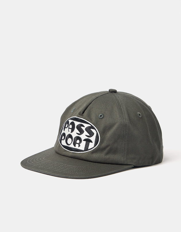 Pass Port Round Logo Workers Cap - Seaweed Green
