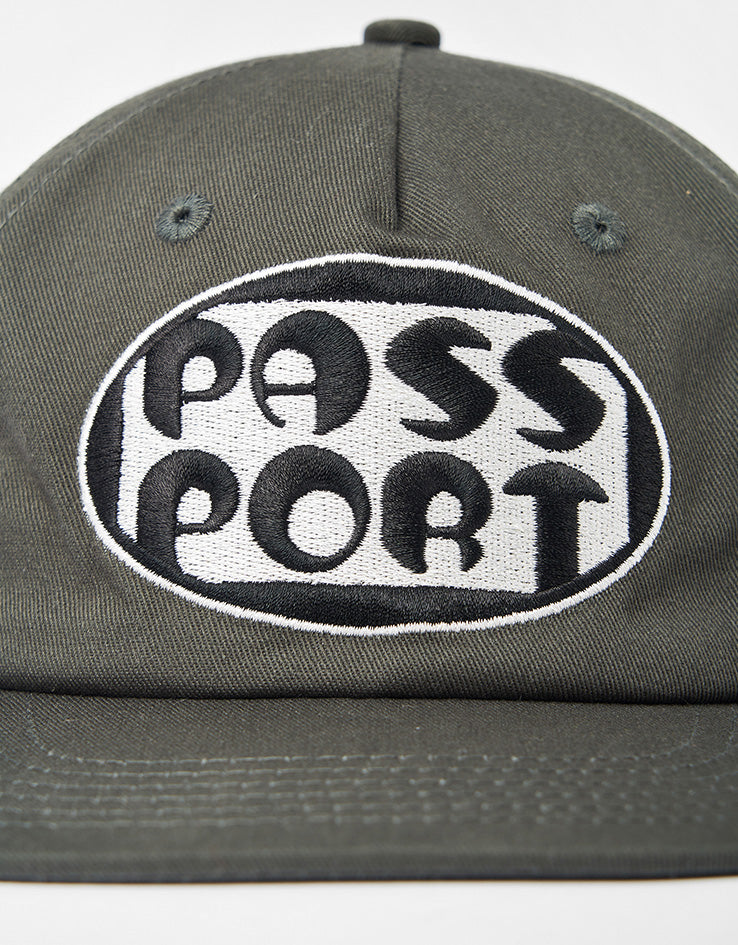 Pass Port Round Logo Workers Cap - Seaweed Green