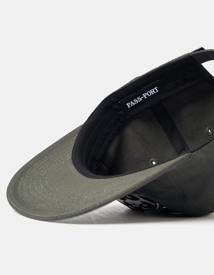 Pass Port Round Logo Workers Cap - Seaweed Green