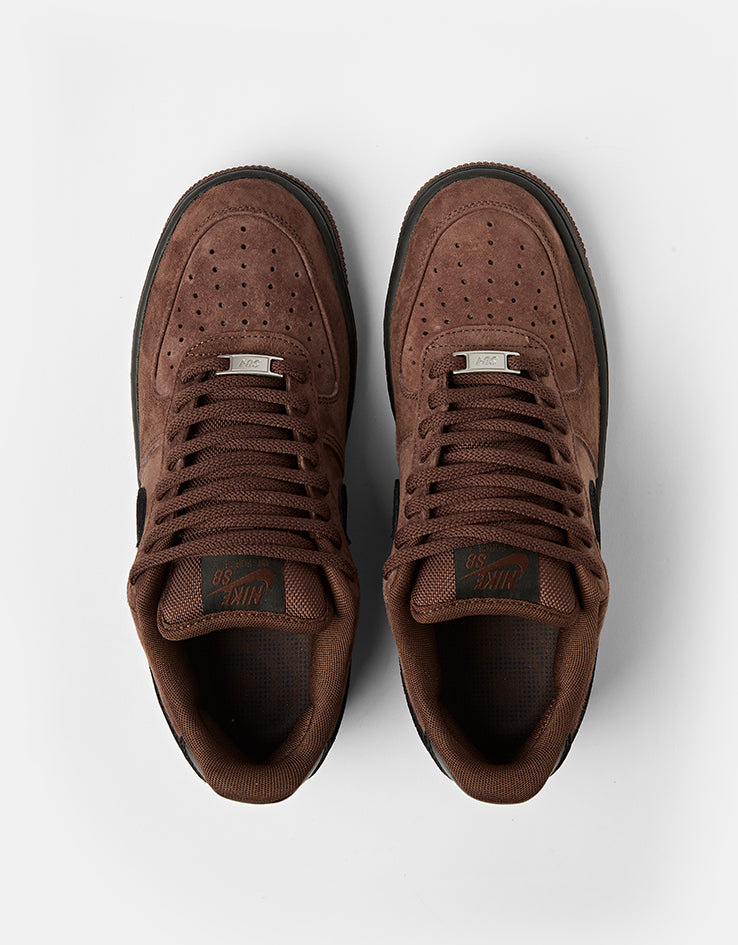 Nike SB Air Force 1 Skate Shoes - Lt Chocolate/Black-Lt Chocolate