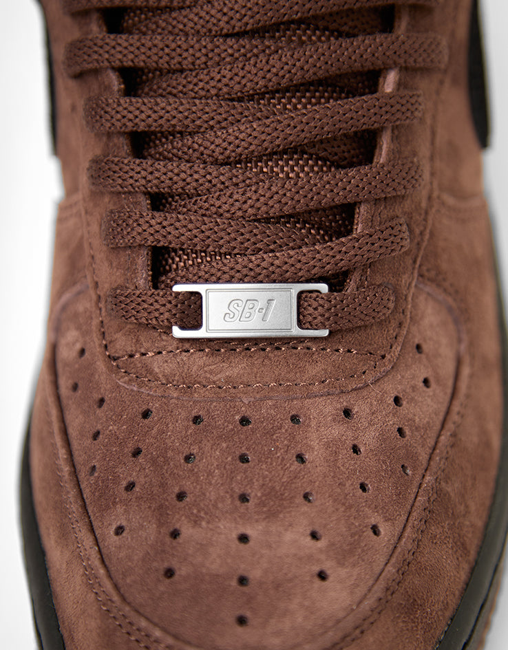 Nike SB Air Force 1 Skate Shoes - Lt Chocolate/Black-Lt Chocolate