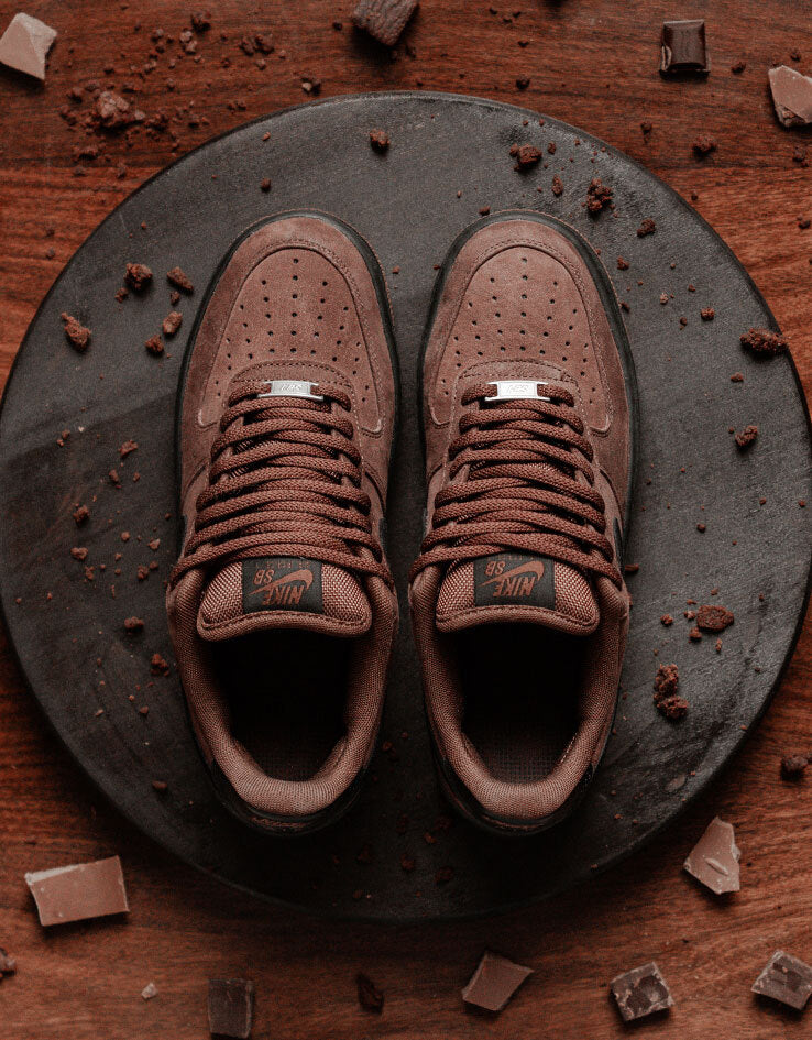 Nike SB Air Force 1 Skate Shoes - Lt Chocolate/Black-Lt Chocolate