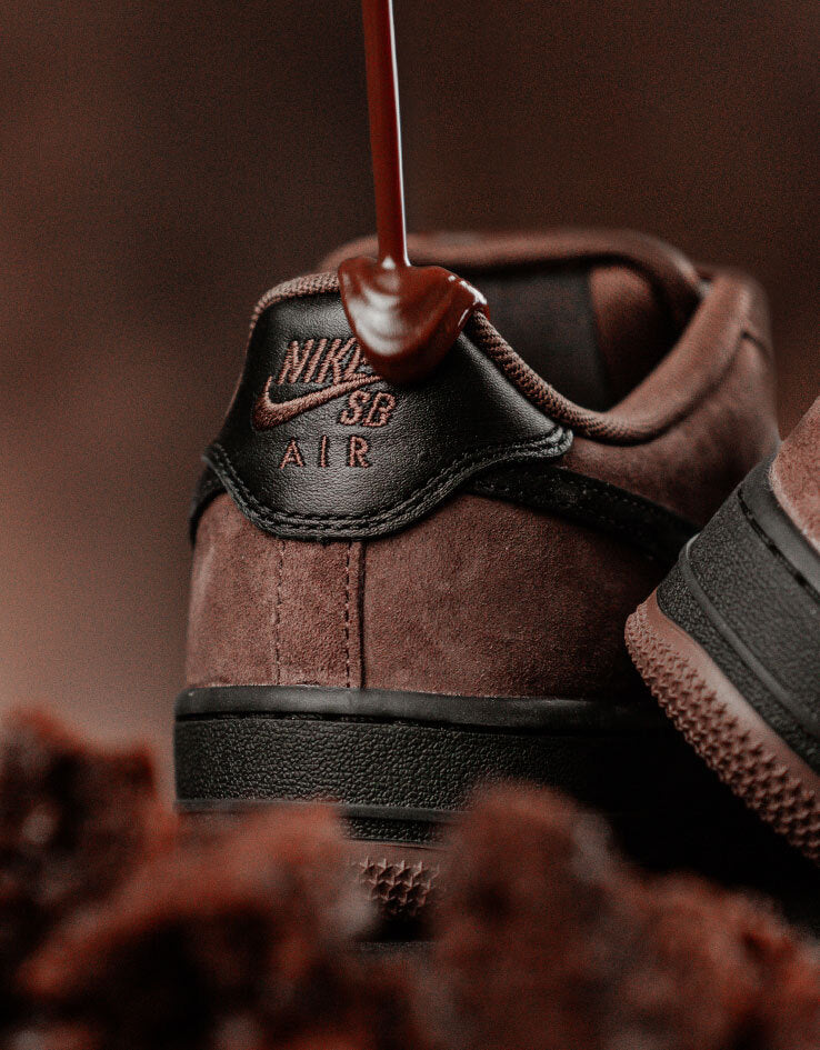 Nike SB Air Force 1 Skate Shoes - Lt Chocolate/Black-Lt Chocolate