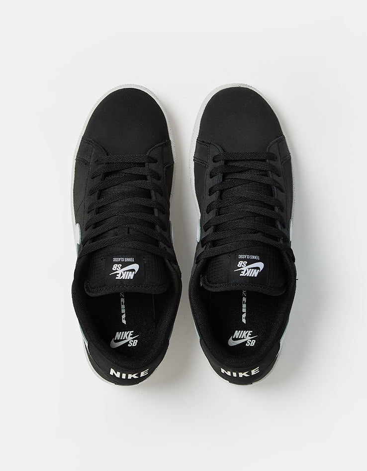 Nike SB Zoom Tennis Classic Skate Shoes - Black/White-White