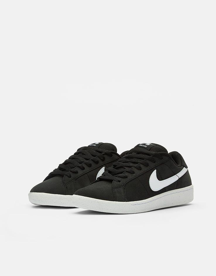 Nike SB Zoom Tennis Classic Skate Shoes - Black/White-White
