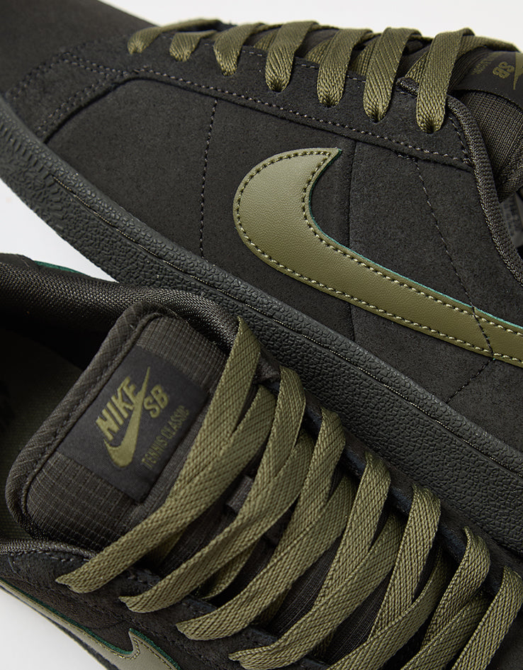 Nike SB Zoom Tennis Classic Skate Shoes - Deep Pewter/Medium Olive-Deep Pewter