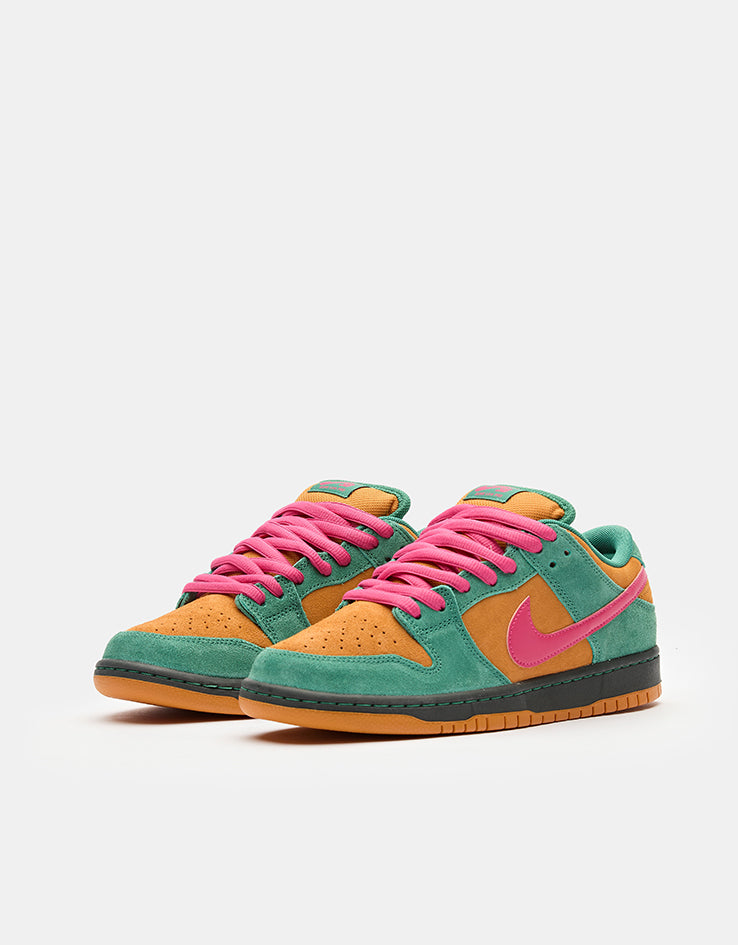 Nike SB Dunk Low Pro Skate Shoes - Green Noise/Watermelon-Light