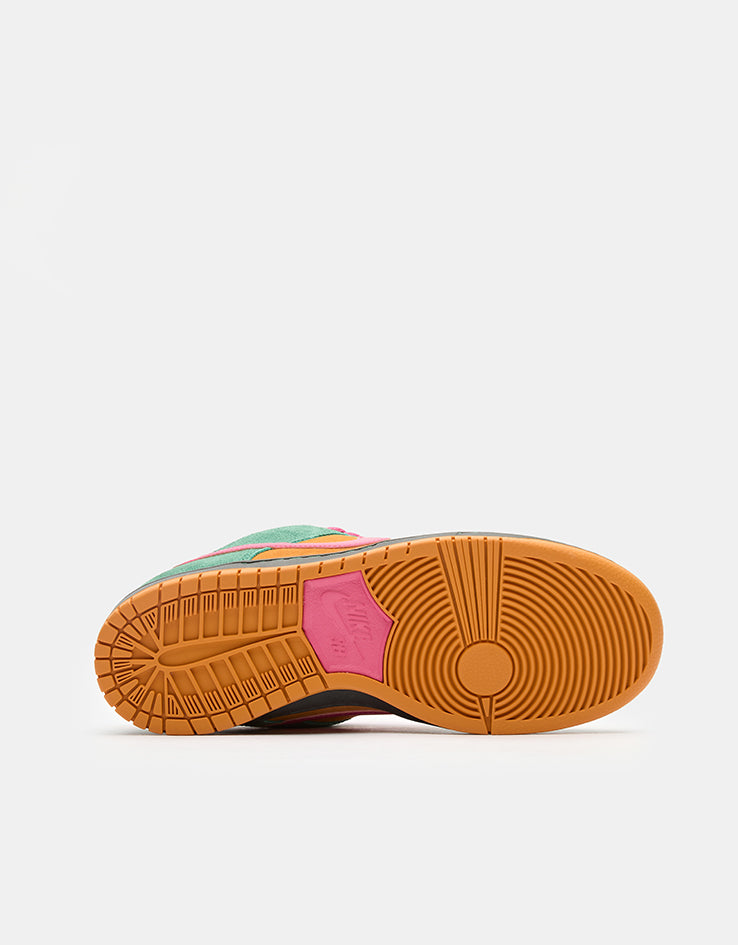 Nike SB Dunk Low Pro Skate Shoes - Green Noise/Watermelon-Light Curry