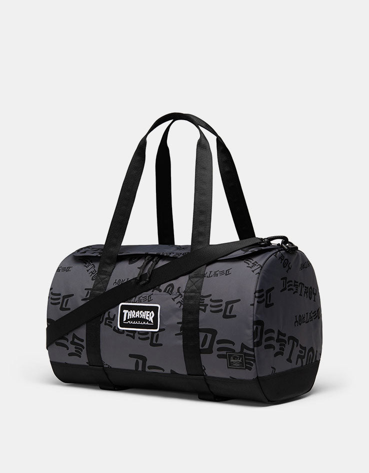 Herschel x Thrasher Heritage™Skate Duffle Nylon - Asphalt/Black Destroy