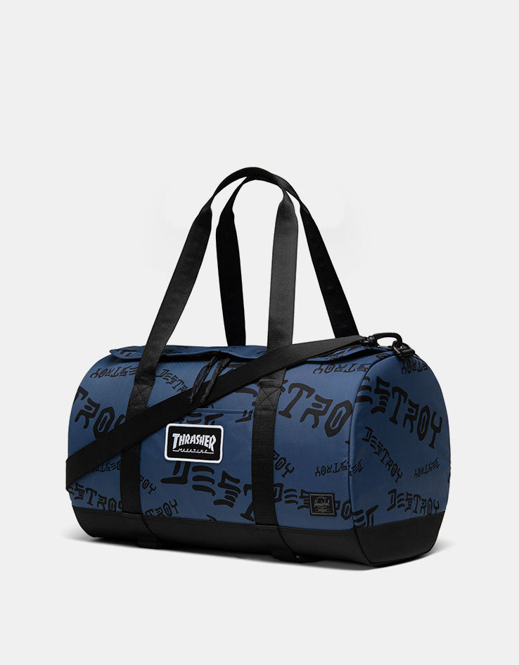 Herschel x Thrasher Heritage™Skate Duffle Nylon - Oceana/Dark Navy Destroy