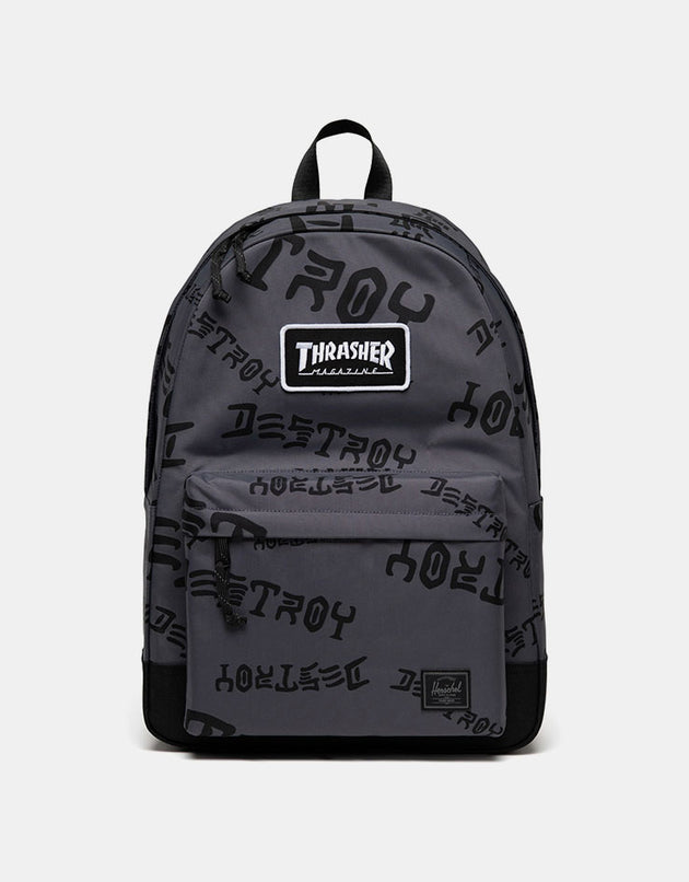 Herschel x Thrasher Classic™ XL Backpack Nylon - Asphalt/Black Destroy