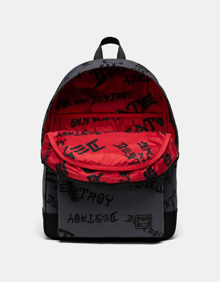 Herschel x Thrasher Classic™ XL Backpack Nylon - Asphalt/Black Destroy