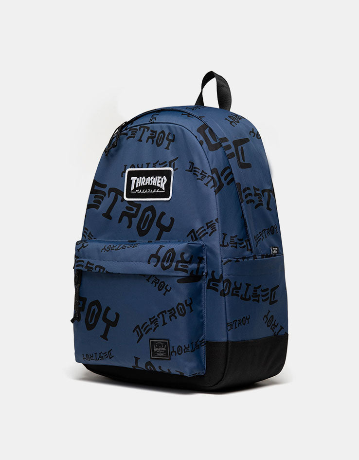 Herschel x Thrasher Classic™ XL Backpack Nylon - Oceana/Dark Navy Destroy