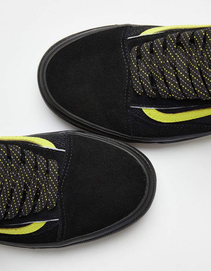 Vans Skate Old Skool Wafflecup Shoes - Reflective Black/Lime