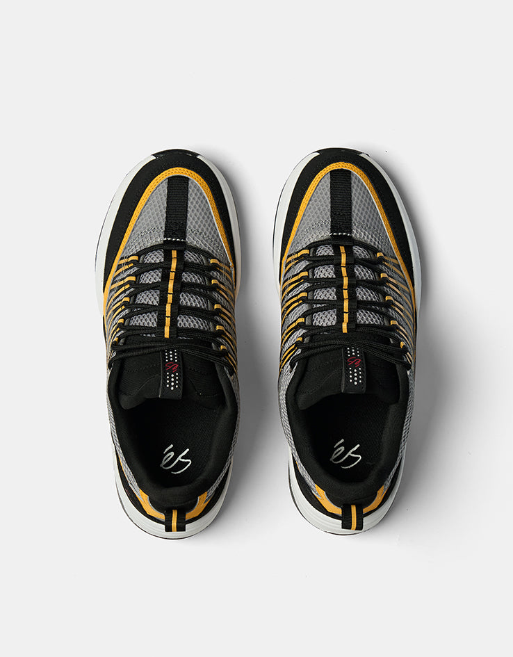 éS Imprint Skate Shoes - Black/Yellow