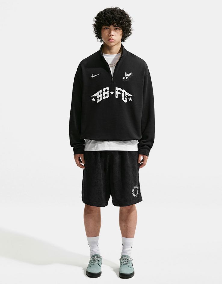 Nike SB Half Zip FLC Crew - Black