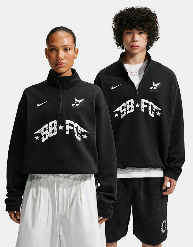 Nike SB Half Zip FLC Crew - Black