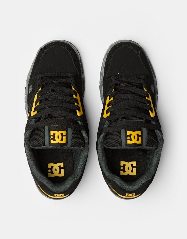 DC Stag Skate Shoes - Black/Yellow