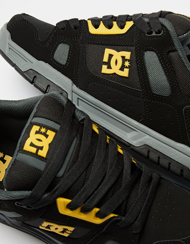 DC Stag Skate Shoes - Black/Yellow