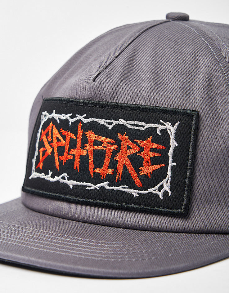 Spitfire Gas Mask Script Patch Snapback Cap - Charcoal