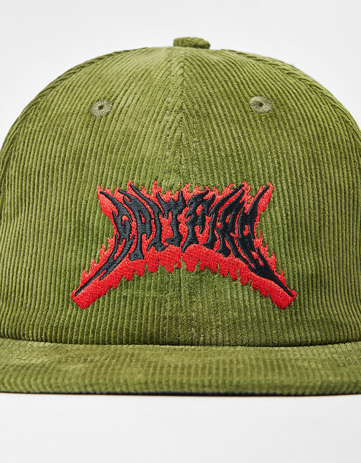Spitfire Flame Out Strapback Cap - Olive/Red/Black