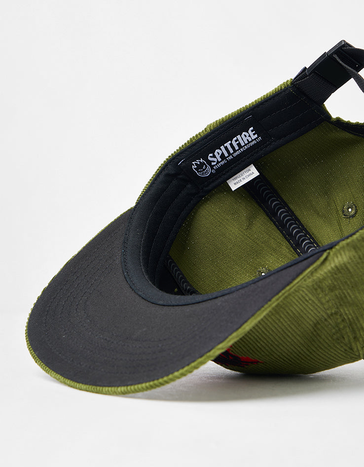 Spitfire Flame Out Strapback Cap - Olive/Red/Black