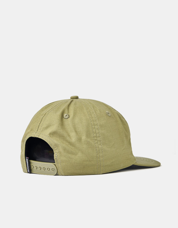Spitfire Bighead Ripstop Snapback Cap - Olive/Black
