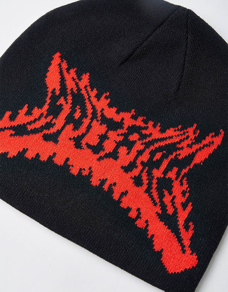 Spitfire Flame Out Skully Beanie - Black/Red
