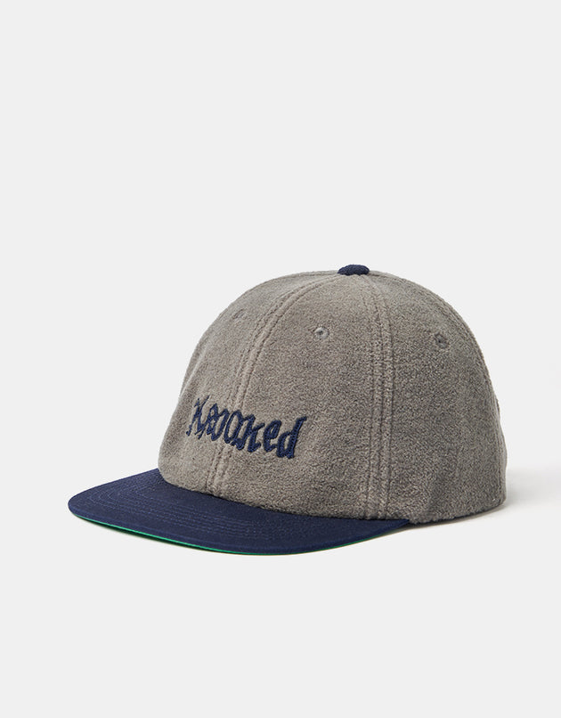 Krooked Double Ok Script Strapback Cap - Grey/Navy