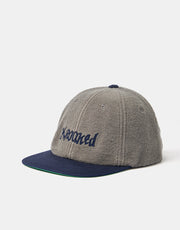 Krooked Double Ok Script Strapback Cap - Grey/Navy