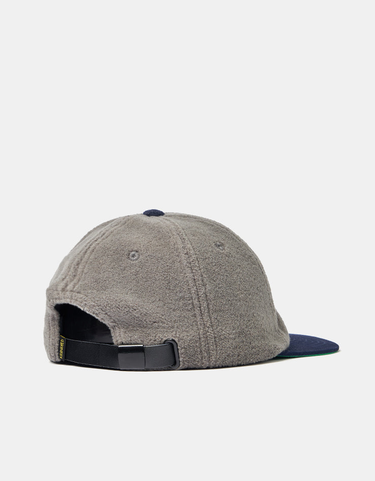 Krooked Double Ok Script Strapback Cap - Grey/Navy