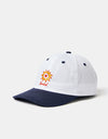 Krooked Sun Heart Strapback Cap - White/Navy