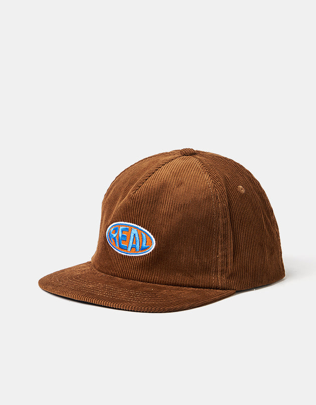 Real Bubble Oval Snapback Cap - Brown
