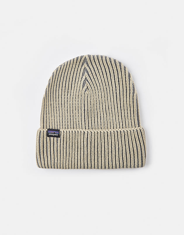 Patagonia Fishermans Rolled Beanie - Contrast Stripe/Weathered Stone