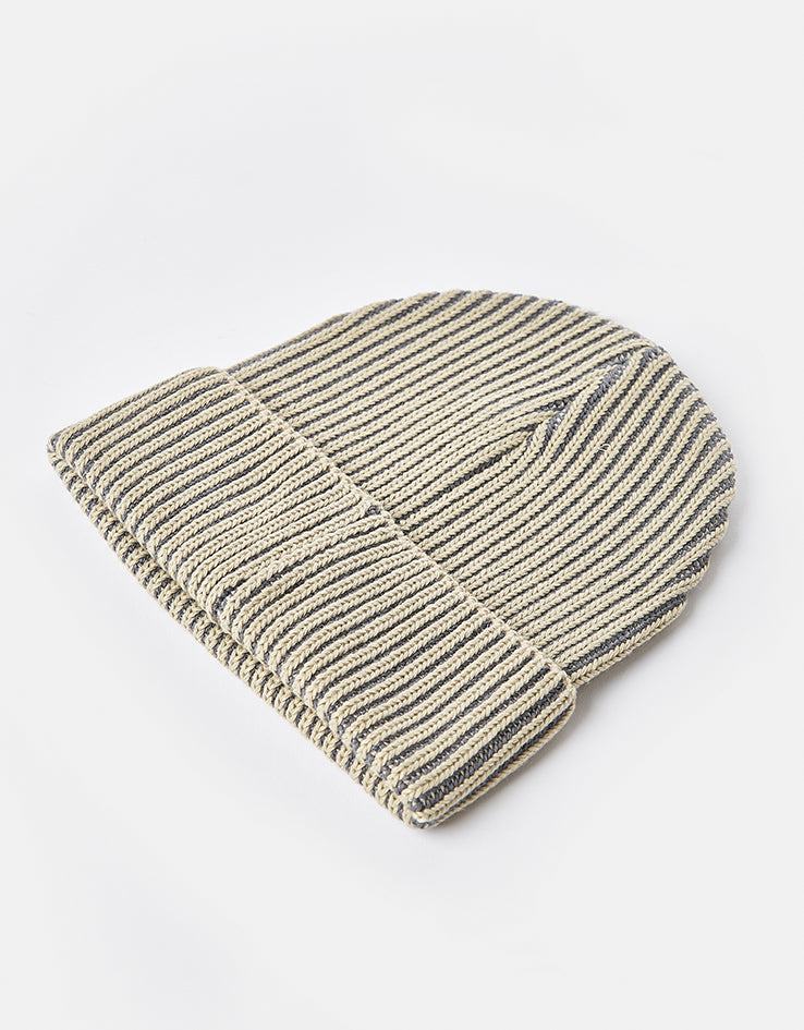 Patagonia Fishermans Rolled Beanie - Contrast Stripe/Weathered Stone