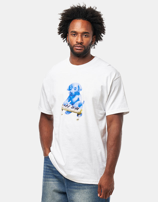Skateboard Café Keyboard T-Shirt - White