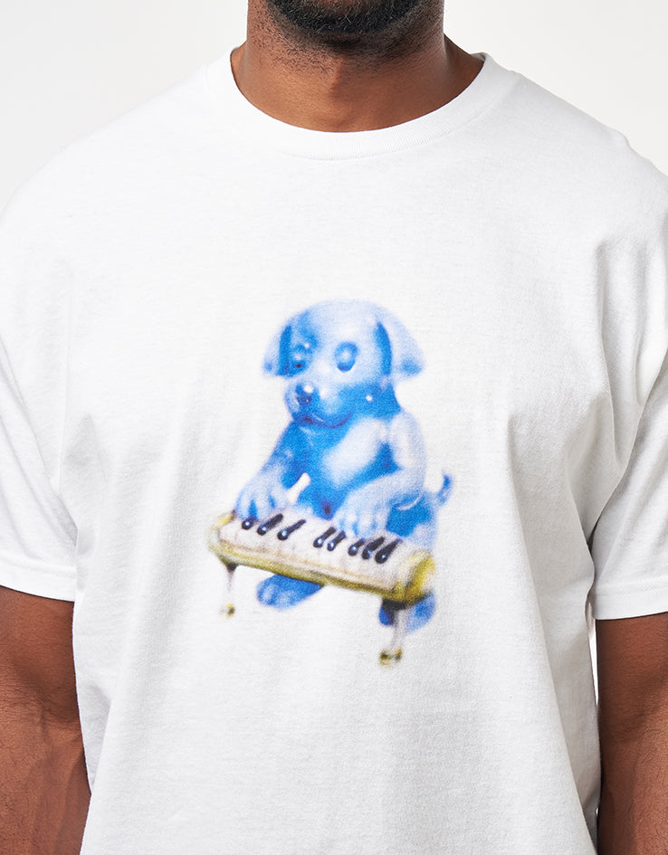 Skateboard Café Keyboard T-Shirt - White