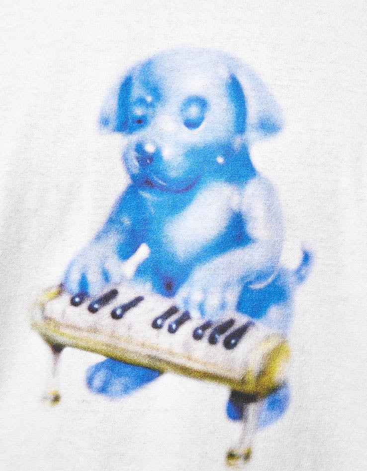 Skateboard Café Keyboard T-Shirt - White