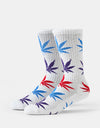HUF Plantlife Repeat Crew Socks - White