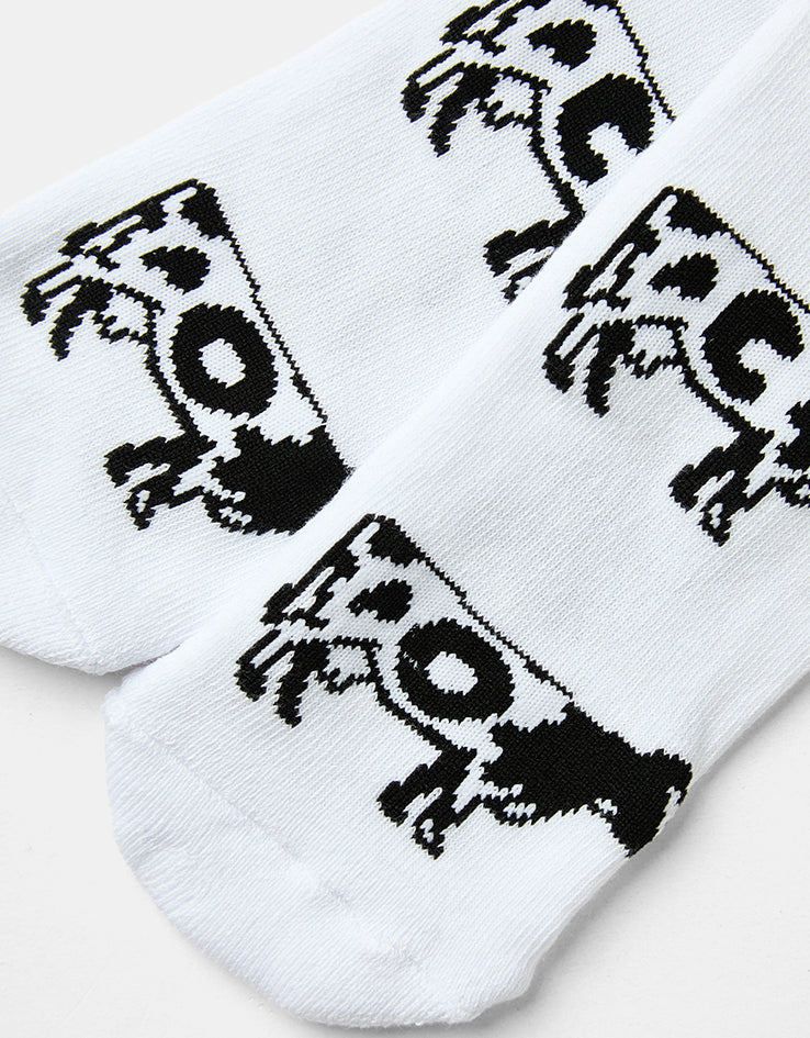 HUF Moo Crew Socks - White