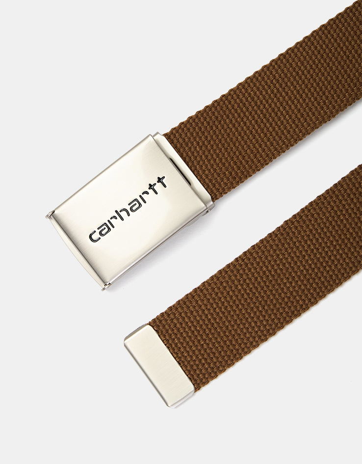 Carhartt WIP Chrome Clip Web Belt - WIP H Brown