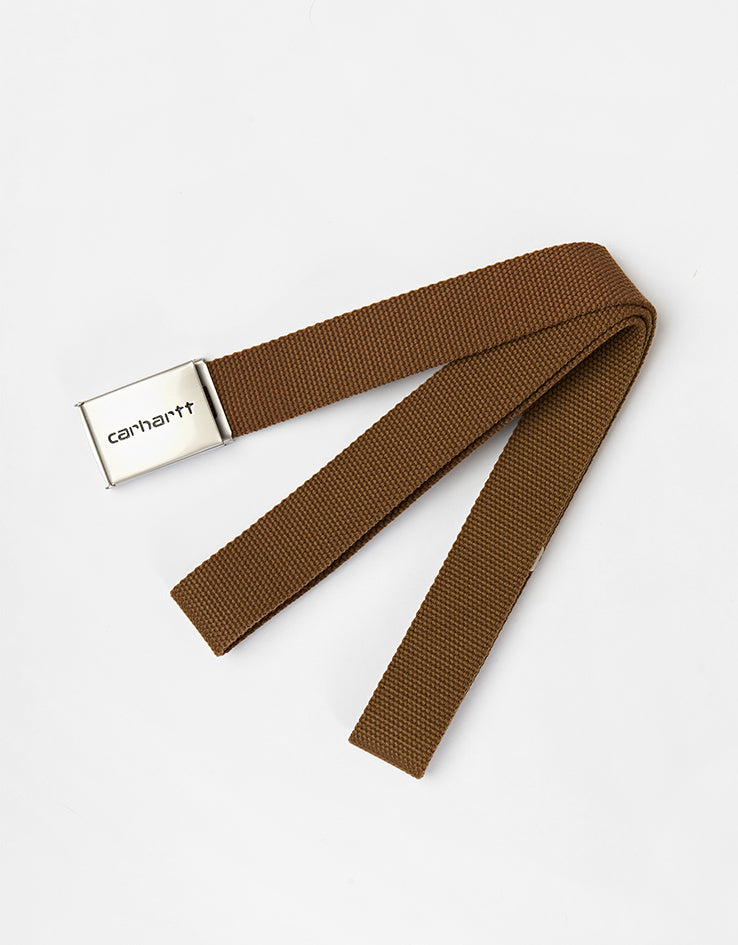 Carhartt WIP Chrome Clip Web Belt - WIP H Brown