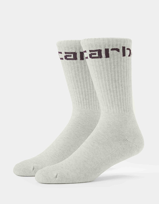 Carhartt WIP Carhartt Crew Socks - Ash Heather/Cozy Purple
