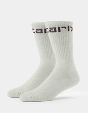Carhartt WIP Carhartt Crew Socks - Ash Heather/Cozy Purple