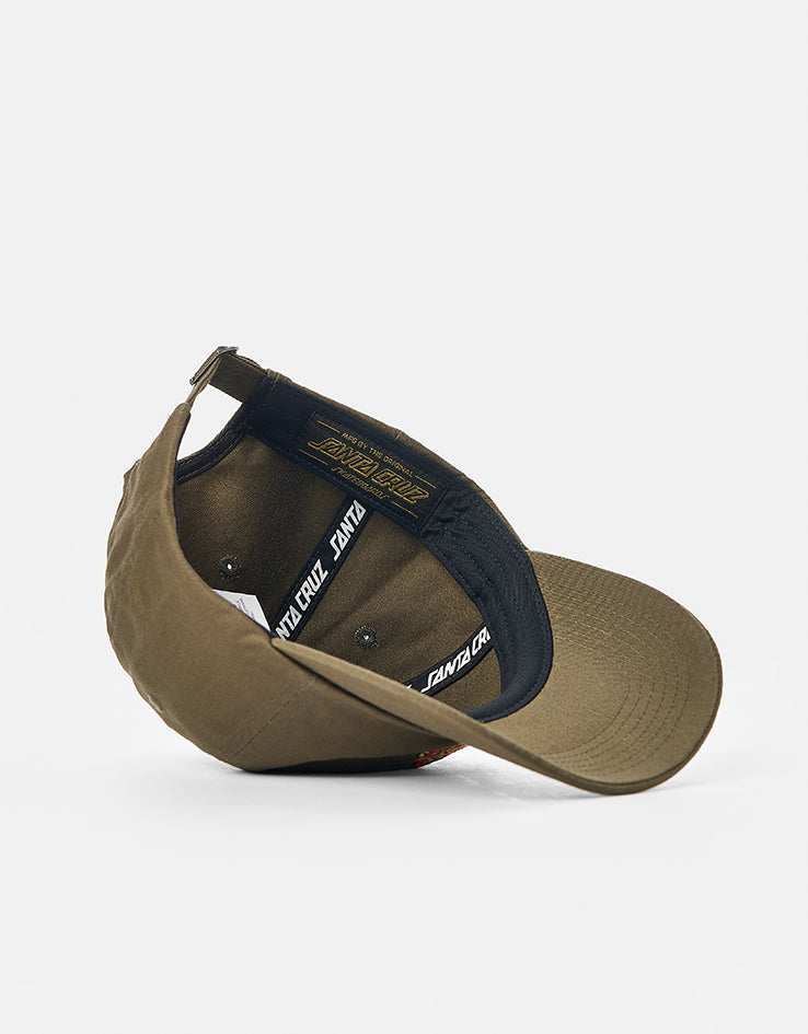 Santa Cruz Dot Guy 6 Panel Cap - Deep Olive